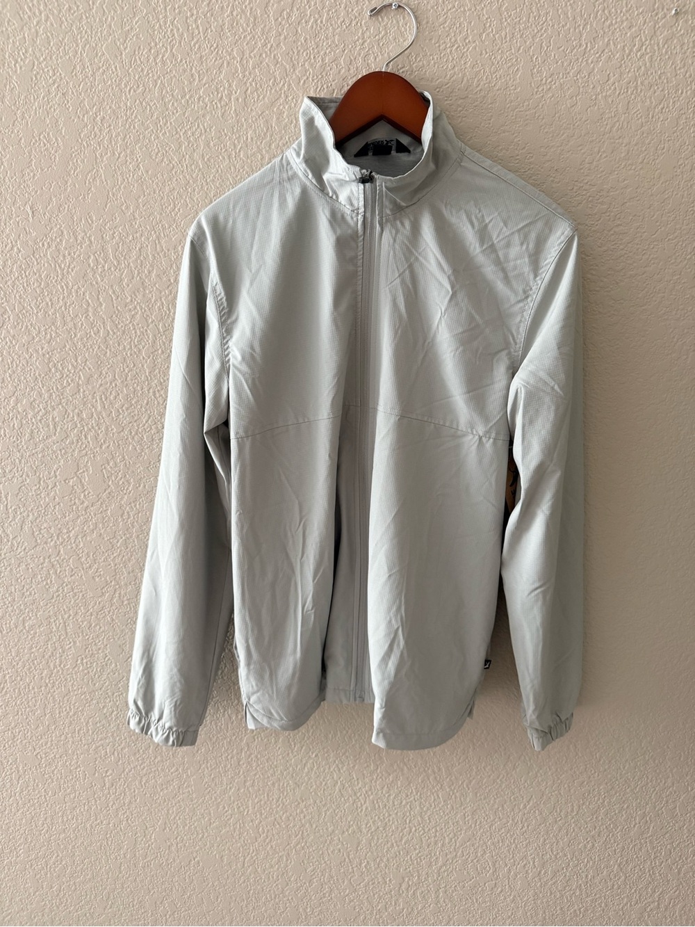 Eddie Bauer Light Gray Lightweight Full-Zip Jacket